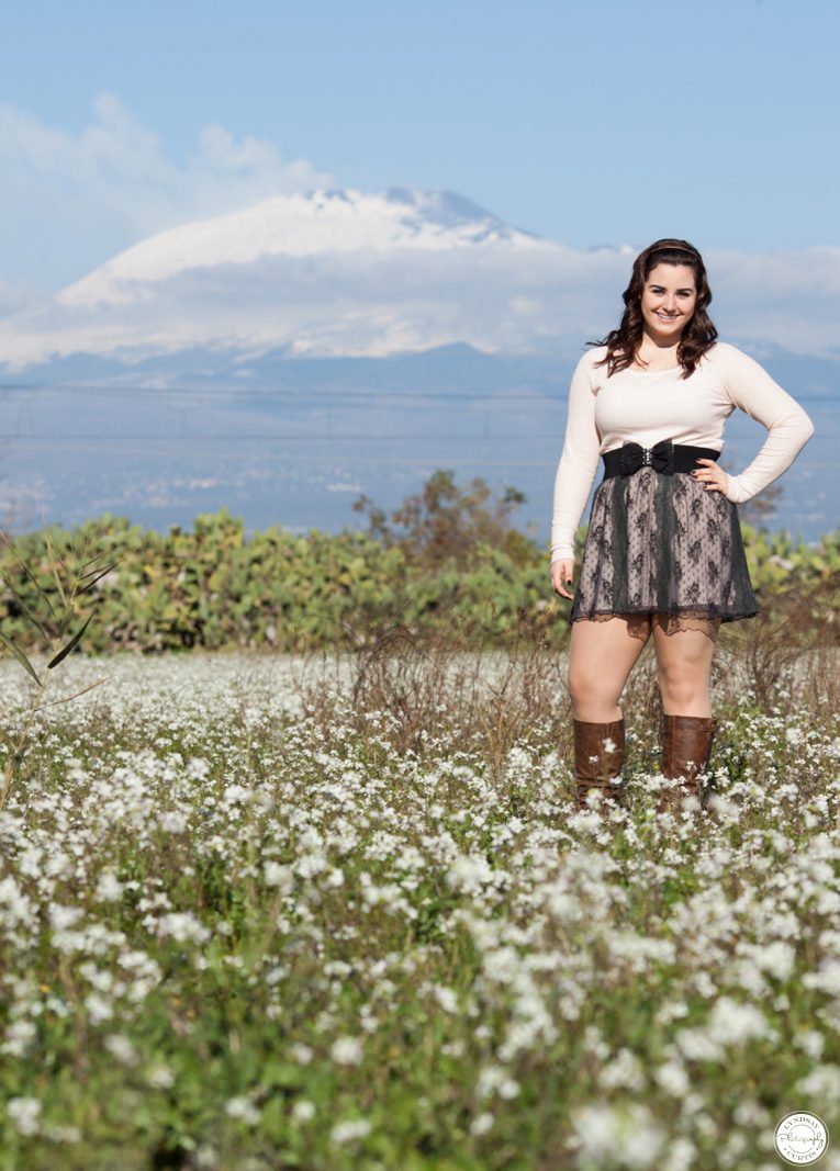 Portrait photographer Lyndsay Curtis photographs high school senior Danielle in Sicily, Italy. 