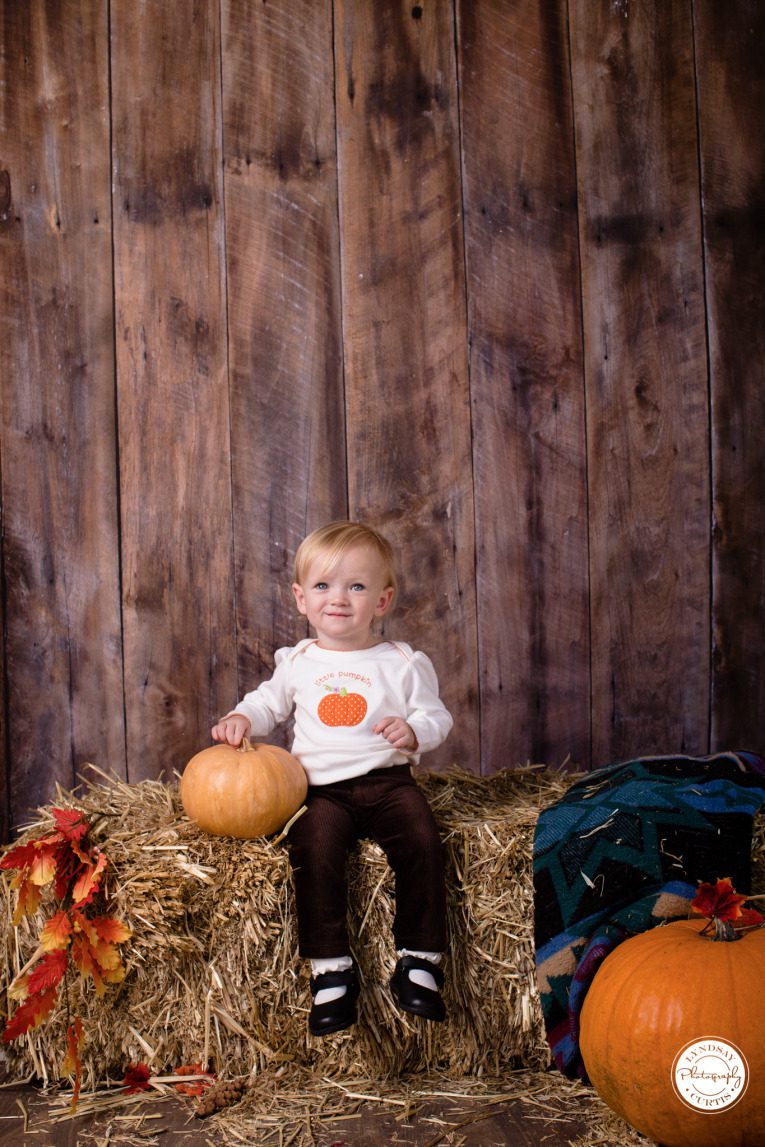 Child photographer Lyndsay Curtis photographs children during Fall themed mini-sessions in-studio | www.lyndsaycurtis.com