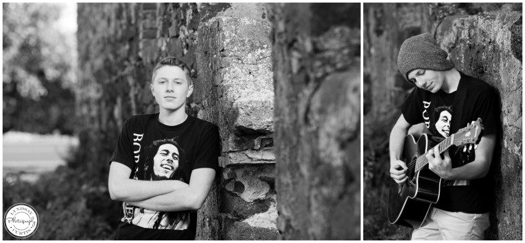 Portrait photographer Lyndsay Curtis photographs Class of 2015 Senior Zane with his guitar in Sicily, Italy | www.lyndsaycurtis.com