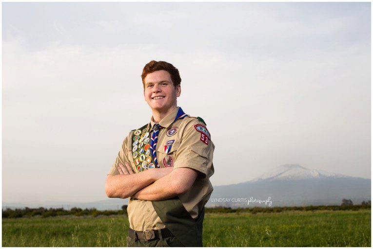 Portrait photographer Lyndsay Curtis photographs Class of 2015 Senior Eagle Scout Stuart in front of Mount Etna in Sigonella, Sicily | www.lyndsaycurtis.com