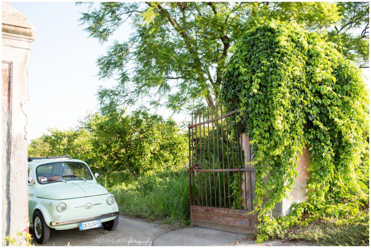 Portrait photographer Lyndsay Curtis photographs the Gaudette family with their antique Fiat 500 in Sigonella, Sicily. | www.lyndsaycurtis.com