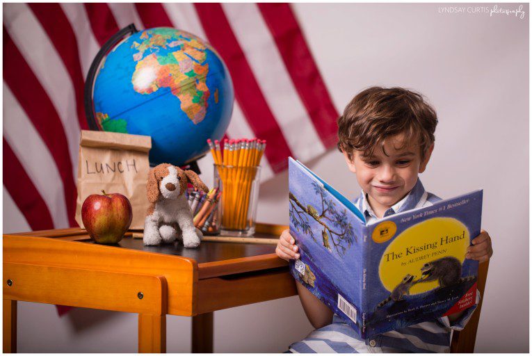 Portrait photographer Lyndsay Curtis photographs Back to School Mini Sessions in her home studio in Sigonella, Sicily. | www.lyndsaycurtis.com