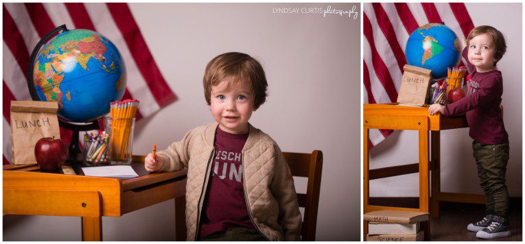 Portrait photographer Lyndsay Curtis photographs Back to School Mini Sessions in her home studio in Sigonella, Sicily. | www.lyndsaycurtis.com