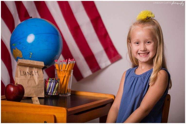 Portrait photographer Lyndsay Curtis photographs Back to School Mini Sessions in her home studio in Sigonella, Sicily. | www.lyndsaycurtis.com