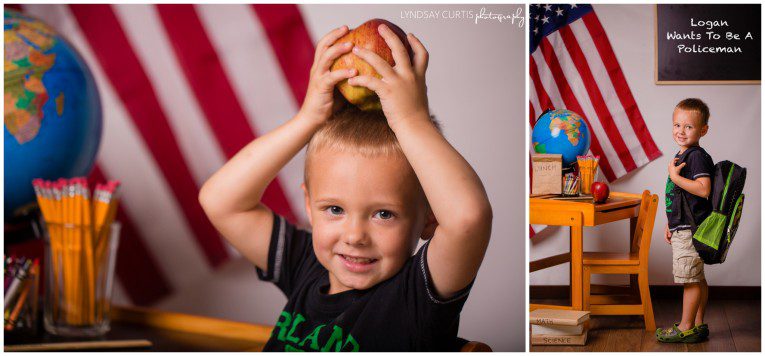 Portrait photographer Lyndsay Curtis photographs Back to School Mini Sessions in her home studio in Sigonella, Sicily. | www.lyndsaycurtis.com